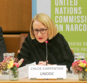 Chloe Carpentier, Chief of the Research and Knowledge Production Section at the UN Office on Drugs and Crime