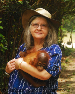 Dr. Birute Galdikas & baby orangutan Dr. Birute Galdikas & baby orangutan