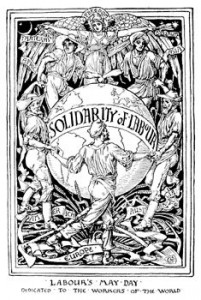 art nouveau image of the worker's may day celebration