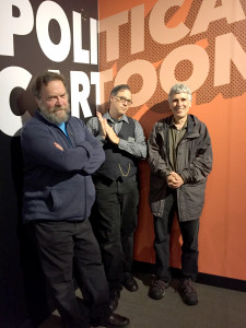 Patrick Rosenkranz, David Chelsea, and Norman Solomon Patrick Rosenkranz, David Chelsea, and Norman Solomon at the Oregon Historical Society's Comic City USA exhibit during the Underground USA symposium