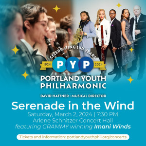Poster for Portland Youth Philharmonic's "Serenade in the Wind" Concert Poster for Portland Youth Philharmonic's "Serenade in the Wind" Concert