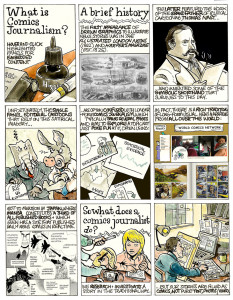 The Art of the News exhibition at the University of Oregon Museum of Art offers a window into comics journalism The Art of the News exhibition at the University of Oregon Museum of Art offers a window into comics journalism. Curator Katherine Kelp-Stebbins joins S.W. Conser on Words and Pictures on KBOO Radio, along with Benjamin Saunders and Sarah Mirk