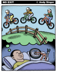 "Bike Dreams" by this month's guest, Andy Singer "Bike Dreams" by this month's guest, Andy Singer